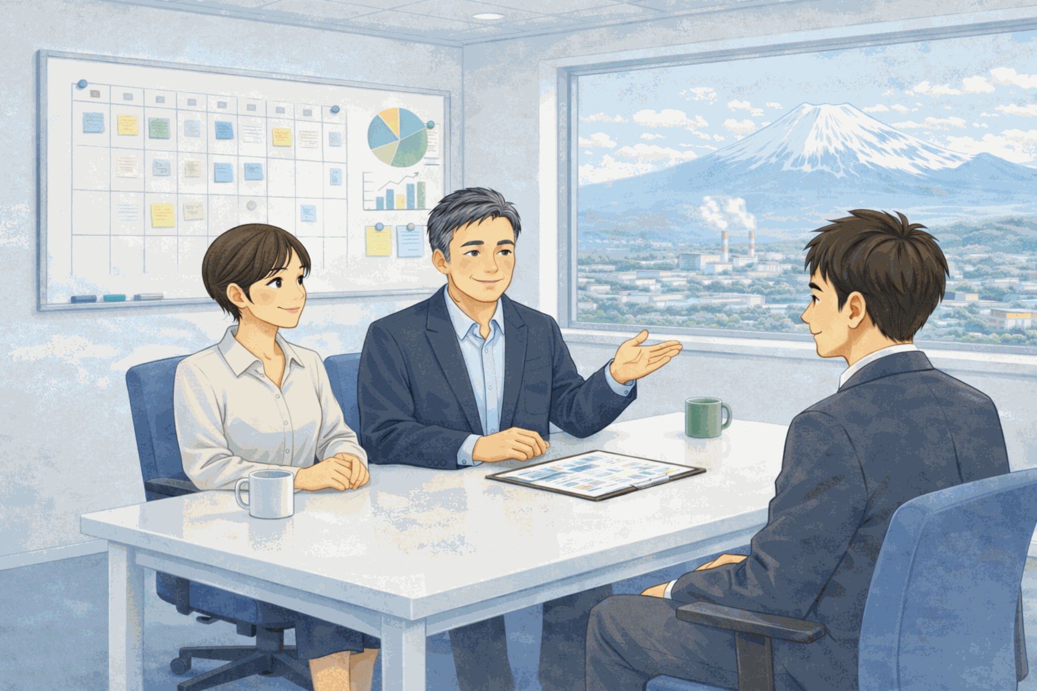 静岡県の企業と地域密着型経営のイメージ